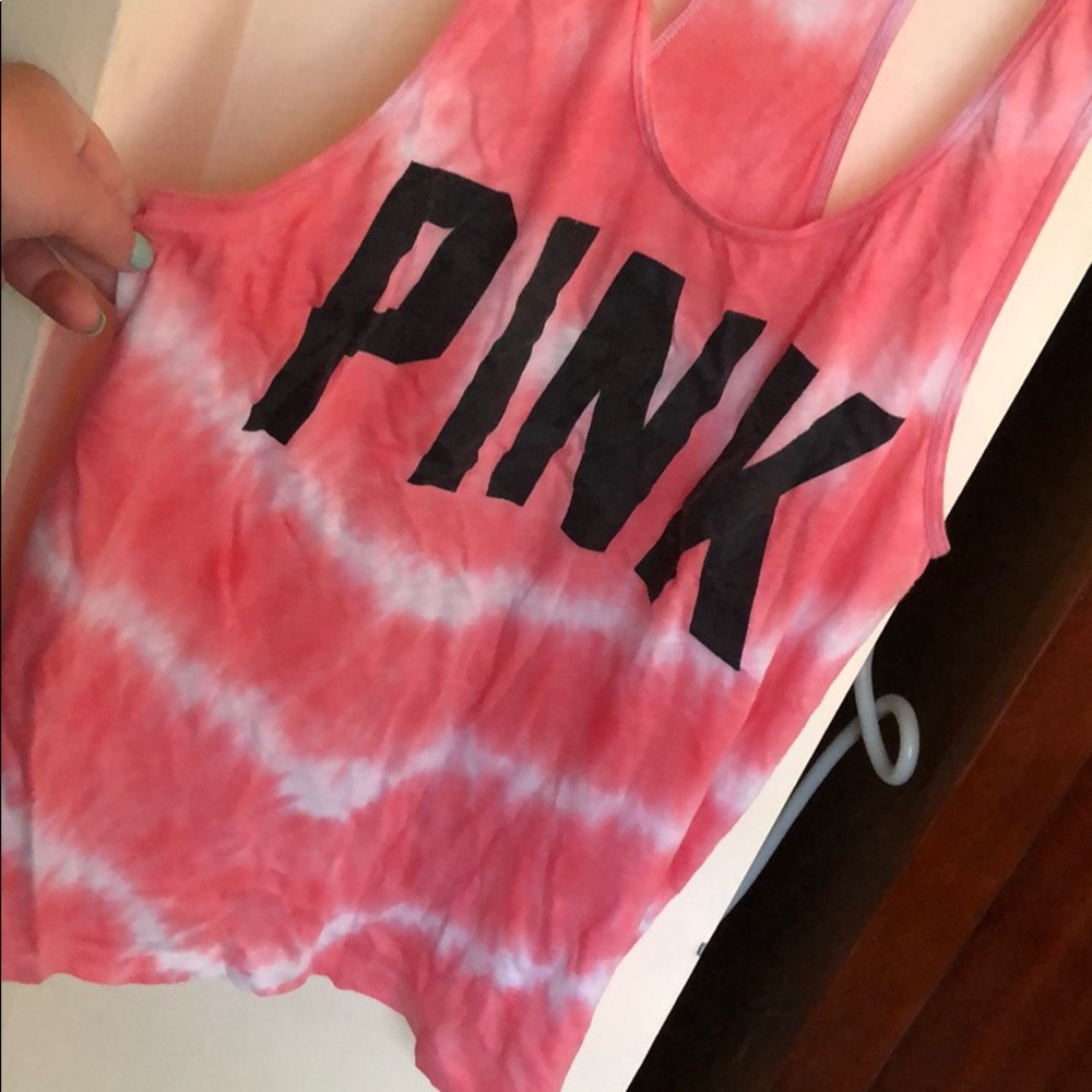 PINK racer back tank top